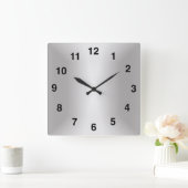 Zilver Stijlvol 🕰️ 25-jarig Jubileum Special Vierkante Klok (Huis)