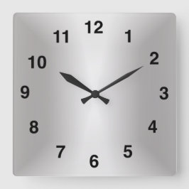 Zilver Stijlvol 🕰️ 25-jarig Jubileum Special Vierkante Klok