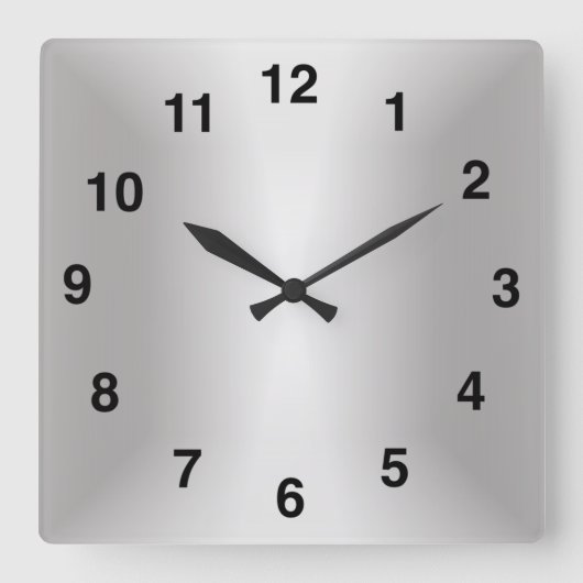 Zilver Stijlvol 🕰️ 25-jarig Jubileum Special Vierkante Klok (Voorkant)