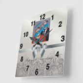 Zilver Stijlvol 🕰️ 25e Jubileum Speciaal Vierkante Klok (Hoek)