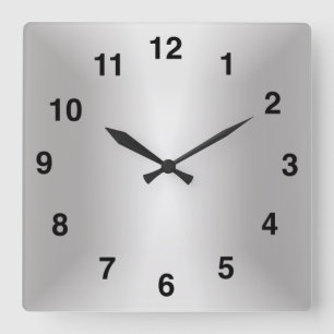 Zilver Stijlvol 🕰️ 25e Jubileum Speciaal Vierkante Klok