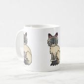 Zilver Tabby Birman / Ragdoll Kat Koffiemok (Voorkant links)
