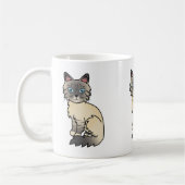 Zilver Tabby Birman / Ragdoll Kat Koffiemok (Links)