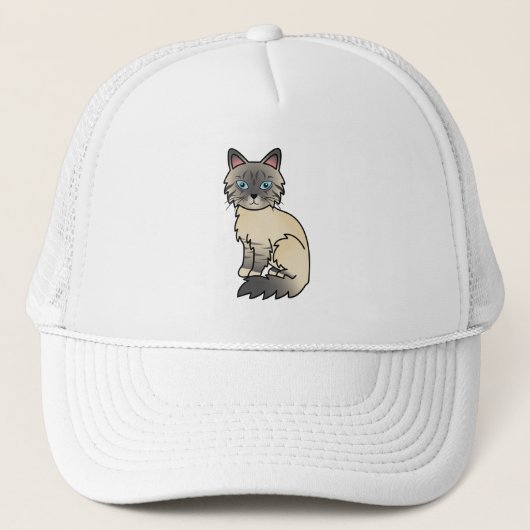 Zilver Tabby Birman / Ragdoll Kat Trucker Pet (Voorkant)
