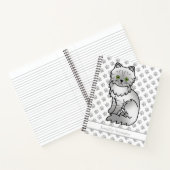 Zilver Tabby Chinchilla Perzische Kat & Aangepaste Notitieboek (Binnen)