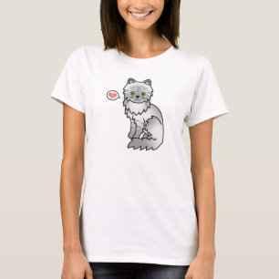 Zilver Tabby Chinchilla Perzische Kat Liefde T-shirt