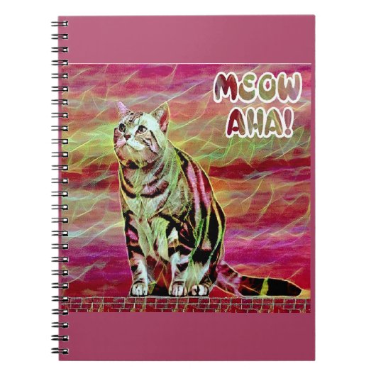 Zilver Tabby Kat Notitieboek (Voorkant)