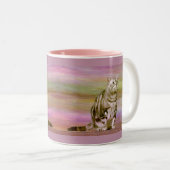 Zilver Tabby Tweekleurige Koffiemok (Voorkant rechts)