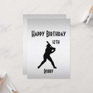 Zilver Ticket Baseball Birthday Party Invitation Kaart