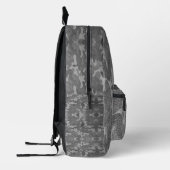 Zilver & Tin Camouflage Glitter Monogram Bedrukte Rugzak (Links)