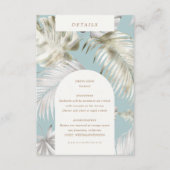 Zilver Tropisch gebladerte Receptie Details Informatiekaartje (Voorkant)