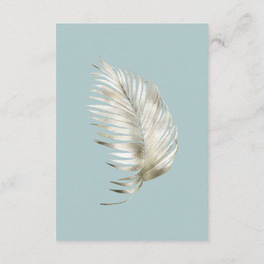 Zilver Tropisch gebladerte Receptie Details Informatiekaartje (Achterkant)