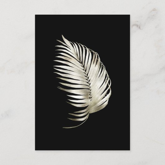 Zilver Tropisch gebladerte Receptie Details Informatiekaartje (Achterkant)