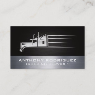 Zilver Trucking Logo Modern Transport Visitekaartje
