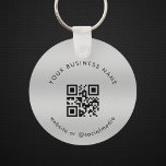 Zilver | Uw aangepaste zakelijke QR-codescan Sleutelhanger<br><div class="desc">Bevorder uw bedrijf met deze eenvoudige sleutelhanger,  met aangepaste QR-code en tekst. Voeg uw QR-code en andere gegevens eenvoudig toe door op de optie "personaliseren" te klikken.</div>