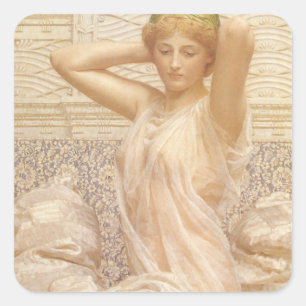 Zilver van Albert Joseph Moore, Victoriaans Kunst Vierkante Sticker