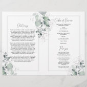 Zilver verlaat begrafenisprogramma om het leven te flyer (Achterkant)