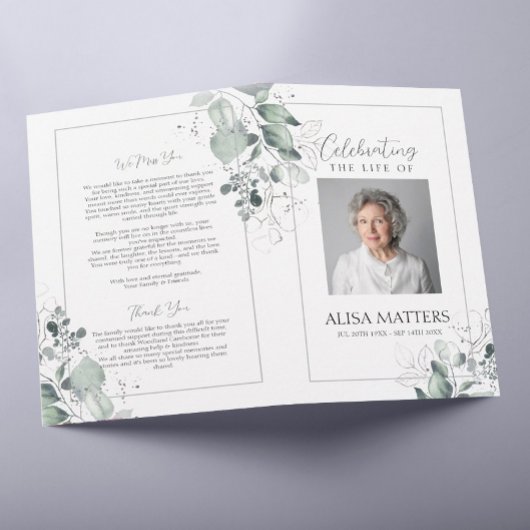 Zilver verlaat begrafenisprogramma om het leven te flyer