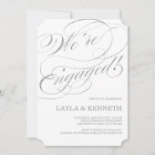 Zilver Verloving | Uitnodiging van de indienende p (Voorkant)