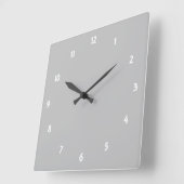 Zilver Vierkante Klok (Hoek)