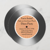 Zilver vinylschijf kaart (Voorkant / Achterkant)