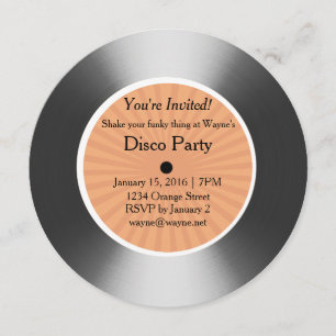 Zilver vinylschijf kaart