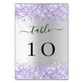 Zilver violet lavendel confetti bruiloft kaart (Achterkant)