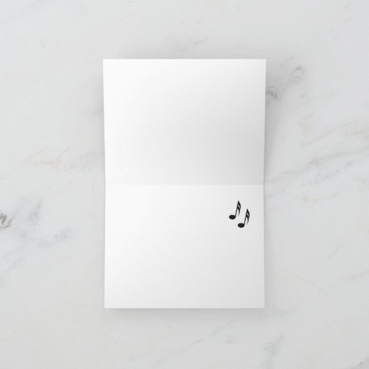 Zilver Violin Hartelijk dank, blanco in Bedankkaart (Binnen)