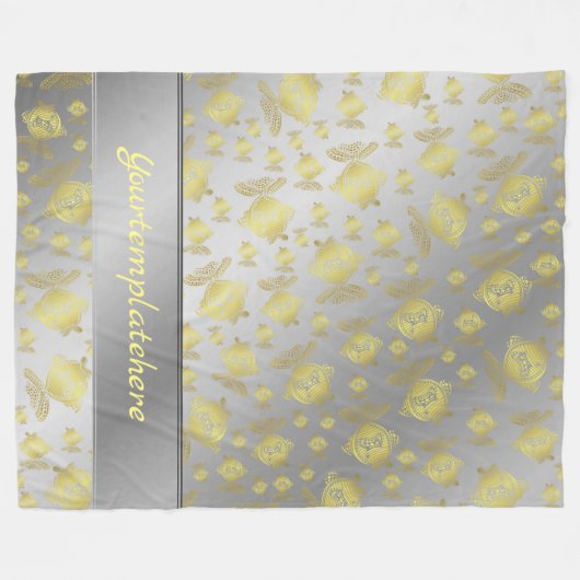 zilver, vis, metaal, abstract, kunst, visserij, st fleece deken (Voorkant (Horizontaal))