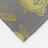 zilver, vis, metaal, abstract, kunst, visserij, st fleece deken (Hoek)