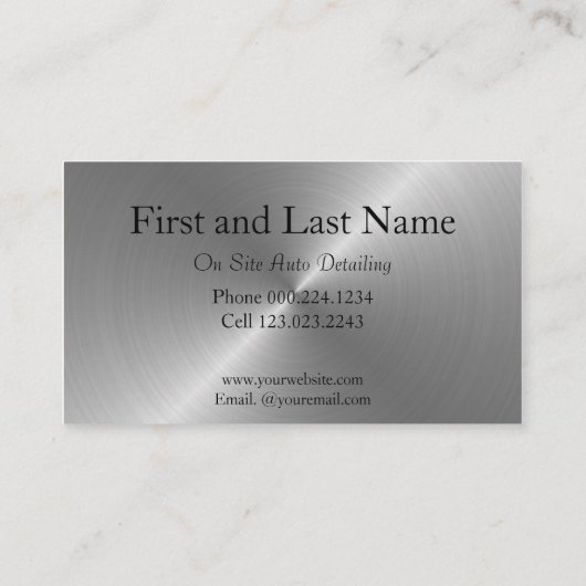 Zilver Visitekaartje (Achterkant)