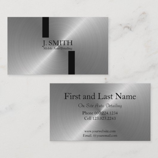 Zilver Visitekaartje (Voorkant / Achterkant)