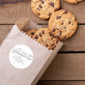 Zilver Vrolijk Kerstfeest Gepersonaliseerd Ronde Sticker