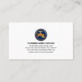 Zilver-waterleiding Lijn Plumber Visitekaartje (Achterkant)