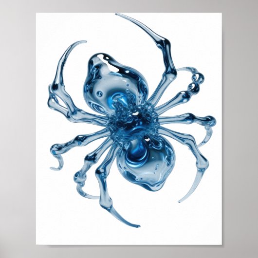 Zilver WATERSPIN Grafisch Ontwerp Poster (Voorkant)