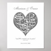 Zilver we Creëer je in Pairs Nikkah Poster (Voorkant)