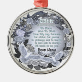 Zilver Wedding Jubileum Ornament (Voorkant)