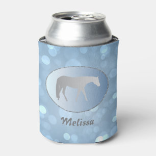 Zilver Western Pleasure Horse op Blue Brokeh Blikjeskoeler