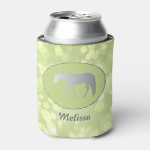 Zilver Western Pleasure Horse op Green Brokeh Blikjeskoeler