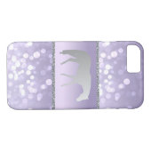 Zilver Western Pleasure Horse op Paarse Brokeh Case-Mate iPhone Case (Achterkant (Horizontaal))