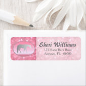 Zilver Western Pleasure Horse op Roze Brokeh Etiket (Insitu)