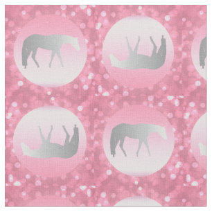 Zilver Western Pleasure Horse op Roze Brokeh Stof