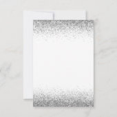 Zilver White Elke dag van de Ouderdag Glitter Mode Kaart (Achterkant)