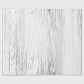 Zilver White Grey Wood Minimale Glam Cadeaupapier (Vlak)