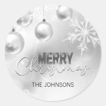 Zilver White Kerstmis Snowflake Snow Baubles