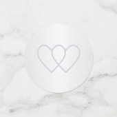 Zilver & White Personalized Weddentafel Confetti (Kleine voorkant)