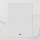 Zilver Winter onederland Folie Uitnodiging (Achterkant)