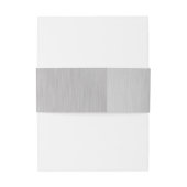 zilver & wit bruiloft gepersonaliseerd uitnodigingen wikkel (Achterkant Voorbeeld)