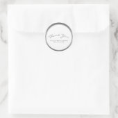 Zilver & Wit Chic Bruidsfeest Party Ronde Sticker (Tas)