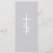 Zilver & Wit De Verfijnde Katholieke Bruiloft Menu (Achterkant)